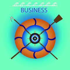 float, paddle and harpoon