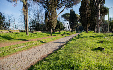 Ancient Appian Way in Rome