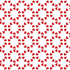 Fototapeta na wymiar Seamless pattern with hearts. Valentines Day background. Geometric romantic love backdrop, wallpaper, print.