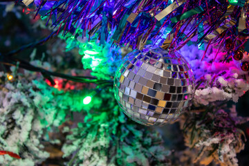 Close up of a Christmas tree bauble