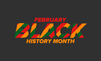 Black History Month. African American History. Celebrated annual. In February in United States and Canada. In October in Great Britain. Poster, card, banner, background. Vector illustration