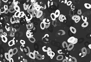 Light Silver, Gray vector texture with disks.