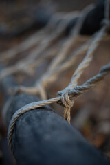 Rope on wood