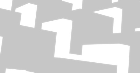 Render with white and gray geometric background