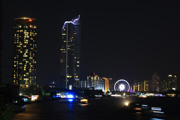 Fototapeta na wymiar City scape of Bangkok at night, Thailand