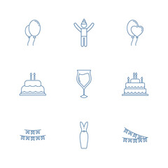 Set of Party icon design vector template, Party supplies design concept, Icon symbol, Illustration