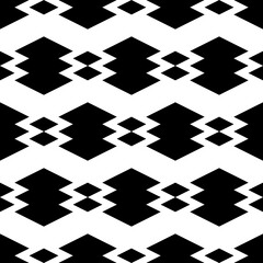 Seamless pattern. Geometrical backdrop. Simple shapes background. Geometric wallpaper. Polygons motif. Rhombuses, figures ornament. Digital paper, textile print, web design, abstract. Vector artwork.