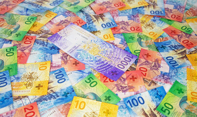Fototapeta premium Swiss francs