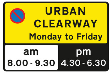 Fototapeta premium No stopping during times shown except for as long as necessary to set down or pick up passengers sign