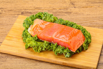 Salmon fillet slice for cooking