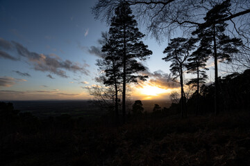 Leith Hill sunset, surrey