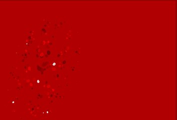 Light Red vector template with bubble shapes.