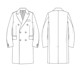 Men's Double Breasted Overcoat
