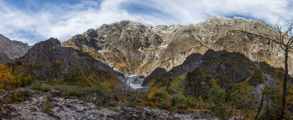 Panorama of famous Watzmann Ice Chapel, Berchtesgaden, Bavaria, Germany