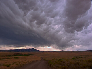 storm clouds over the desert