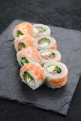 Rolls with shrimp and cream cheese