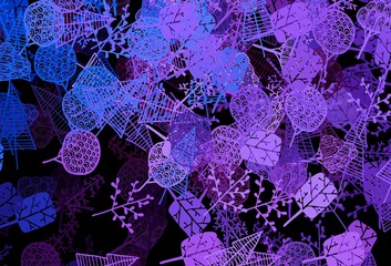 Dark Pink, Blue vector abstract design with trees, branches.