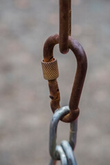 Close to the metal old rusty chain