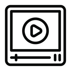 
Online video in customized glyph icon 
