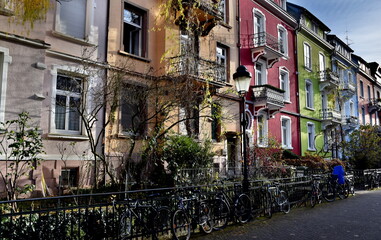 Fototapeta premium Gießenstraße in Freiburg im Breisgau