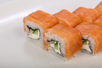 Japanese cuisine Philadelphia roll with salmon