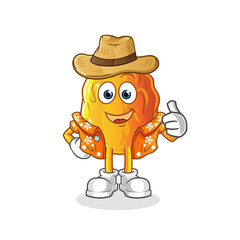 Yellow date go on vacation character. cartoon mascot vector