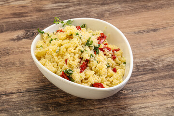 Vegetarian uisine - couscous with vegetables
