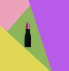 lipstick on colored background