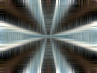 Blue brown lines, stars, texture, design, abstract background with a tunnel