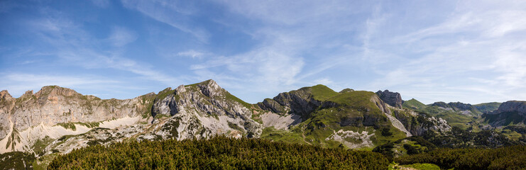 Mountain panorama from Gschollkopf mountain, Rofan, Tyrol, Austria