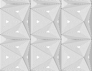 modern wall abstract seamless pattern in the form of a fractal. the black and white geometric design of the art line is ideal for printing covers, brochures, booklets, maps, menus, wallpapers. EPS 10