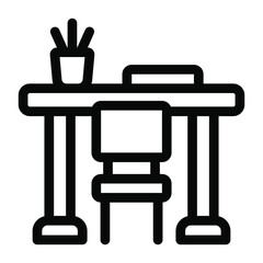 
Work table in glyph editable trendy icon 
