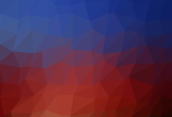 Dark Blue, Red vector abstract polygonal texture.