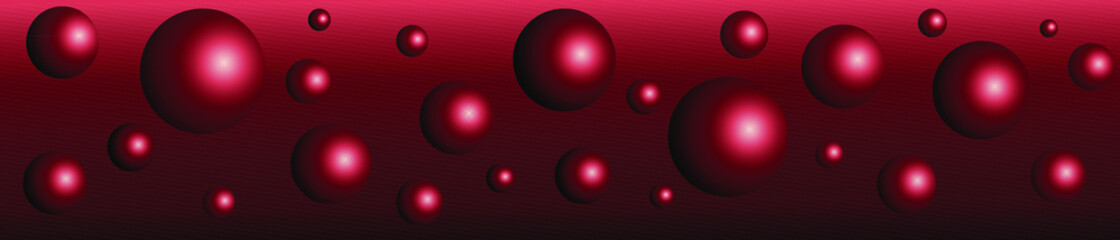 textured background for use in stretched images in the form of volumetric balls in dark red neon tones