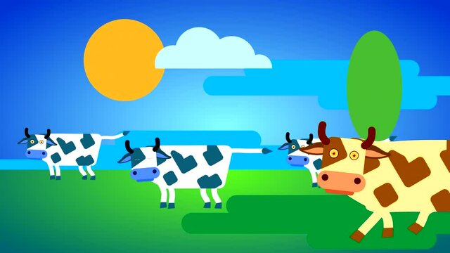 cow, cartoon, illustration, comic, draw, give, picture, teeth, image, joy, pet, pic, smile, strong, tail, tall, baby, child, element, feeding, fun, funny, happy, kid, many, path, plants, sun, wallpape