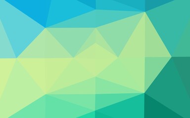 Light Green, Yellow vector abstract polygonal cover.
