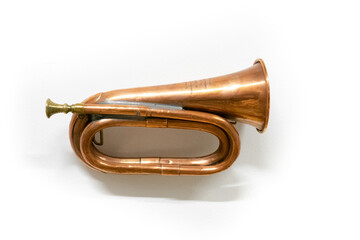 Musical instrument on white background