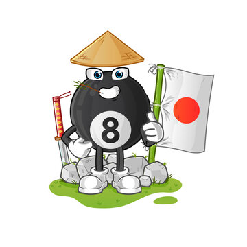 recommend clip art: billiard japanese vector. cartoon character