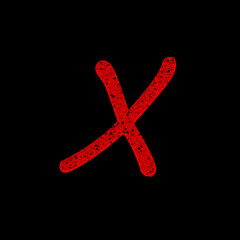 letters of the alphabet made in red neon effect