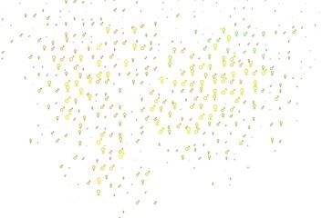 Light blue, yellow vector pattern with gender elements.