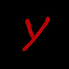 letters of the alphabet made in red neon effect