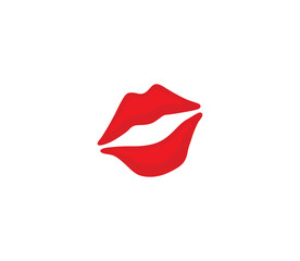 Woman lips vector isolated icon