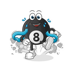 billiard runner character. cartoon mascot vector