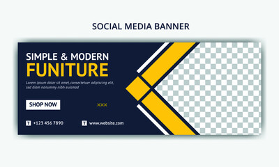 furniture social media post template design