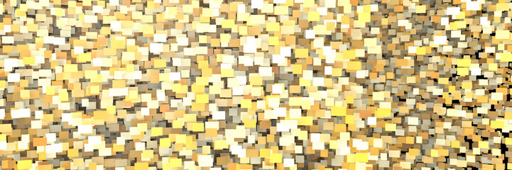 Abstract background of many colored squares. Geometric structure. 3D-visualization