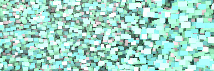 Abstract background of many colored squares. Geometric structure. 3D-visualization