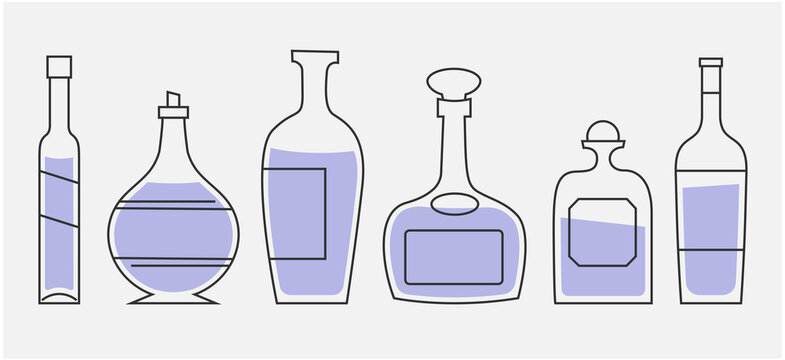 Mid Century Modern Liquor bottles 