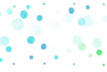 Light Blue, Green vector template with circles.