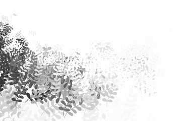Light Gray vector natural background with leaves.