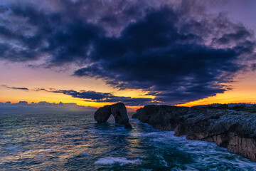 Momento de un amanecer en el Castro